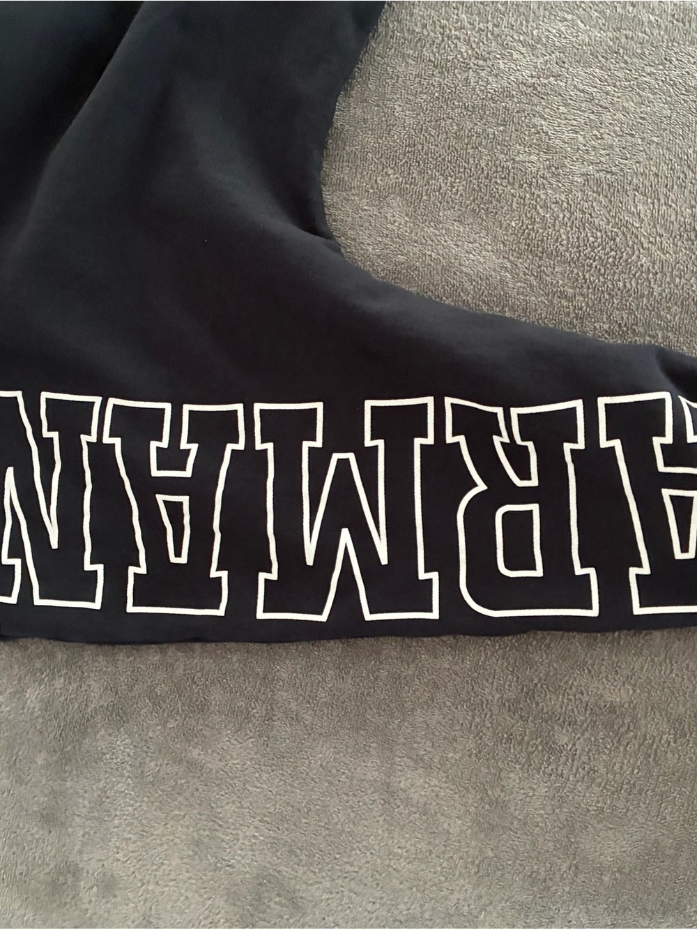 Armani Exchange Black Crewneck Sweatshirt with White Sleeve Logos Size L or Xl - Picture 4 of 6